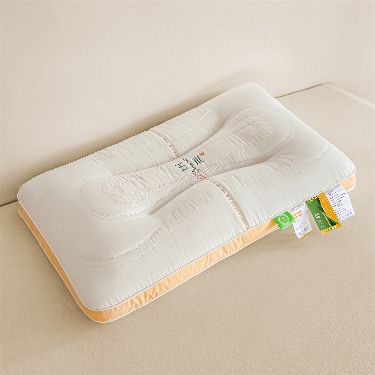 91家纺网 家纺一手货源 找家纺 麦肯锡 2025新款玉米蛋白护颈枕枕头枕芯 玉米蛋白护颈枕