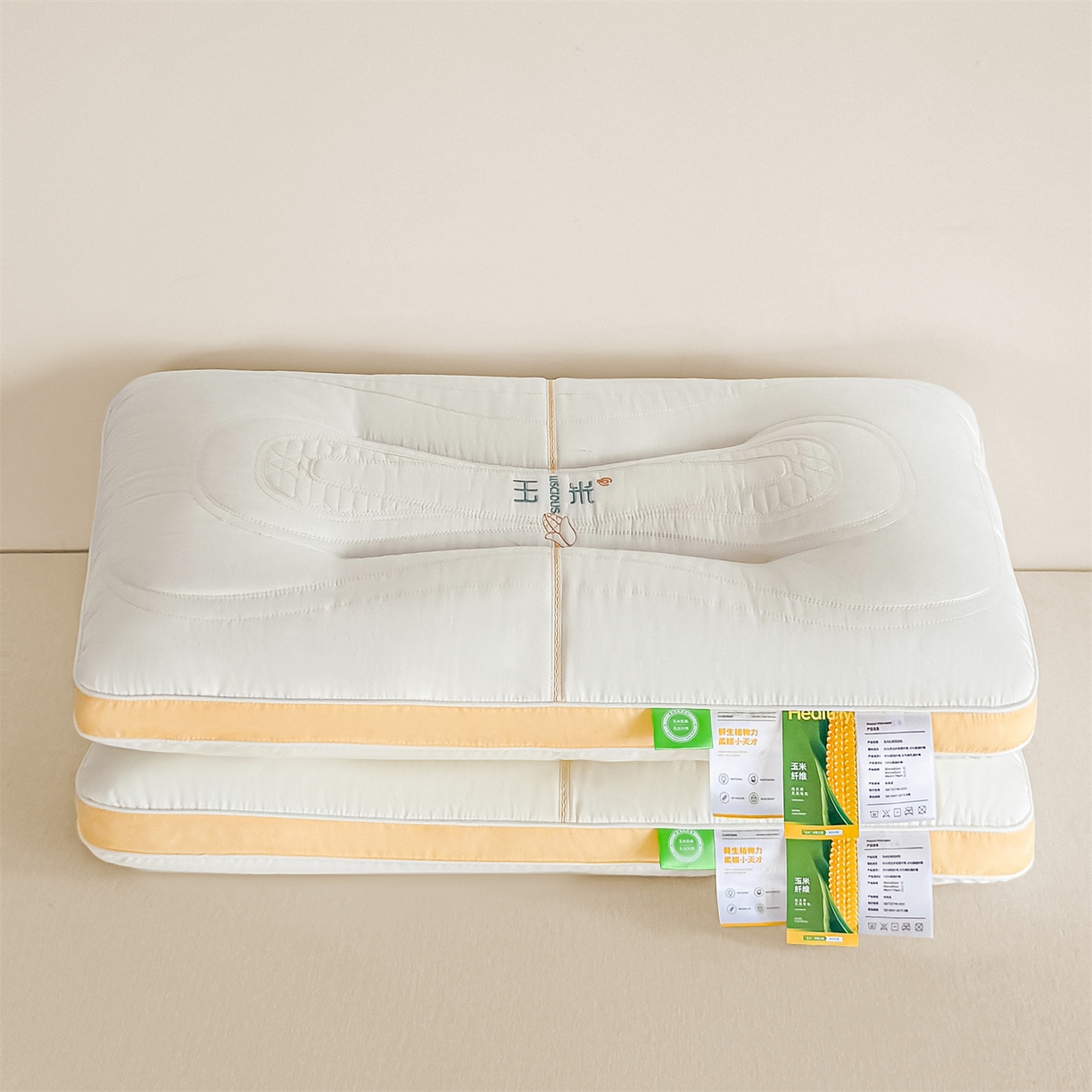 91家纺网 家纺一手货源 找家纺 麦肯锡 2025新款玉米蛋白护颈枕枕头枕芯 玉米蛋白护颈枕