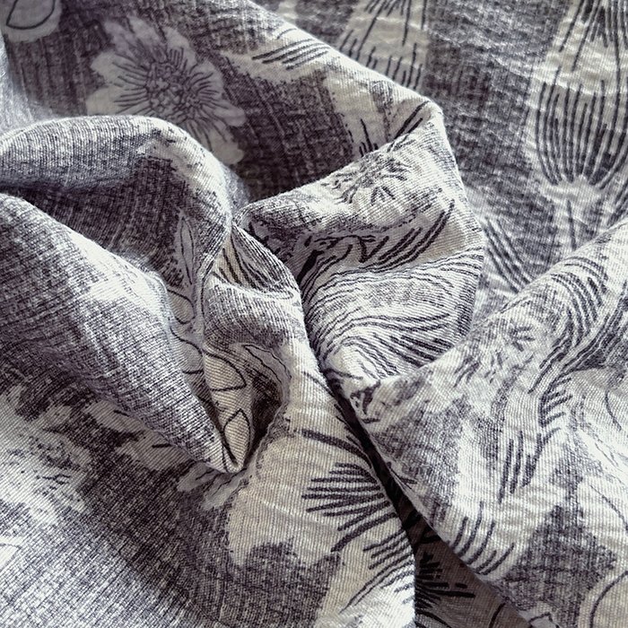 91家纺网 家纺一手货源 找家纺 宝士康家纺 2025新款原麻荷叶边四件套 人间草木