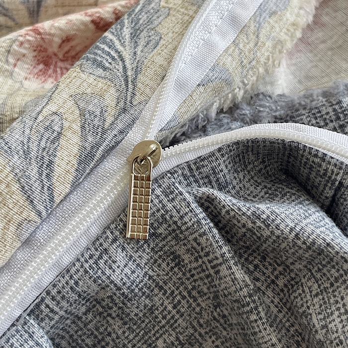 91家纺网 家纺一手货源 找家纺 宝士康家纺 2025新款原麻荷叶边四件套 繁华似锦