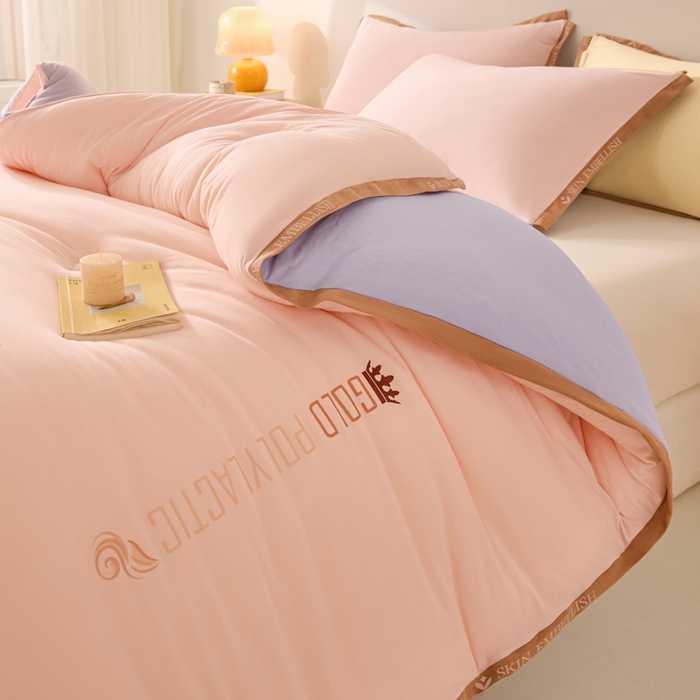 91家纺网 家纺一手货源 找家纺 宝士康家纺 2025新品10A抗菌金乳丝春秋被/冬被/跨境外贸 金乳丝-玉色