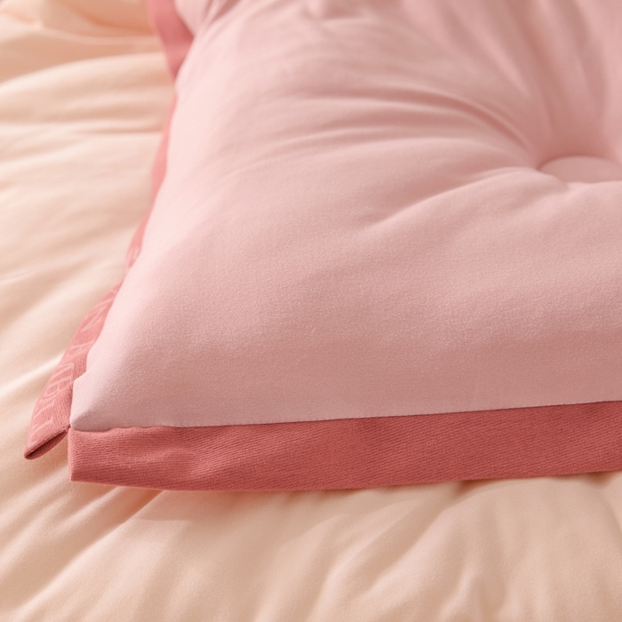 91家纺网 家纺一手货源 找家纺 宝士康家纺 2025新品10A抗菌金乳丝春秋被/冬被/跨境外贸 金乳丝-豆沙色