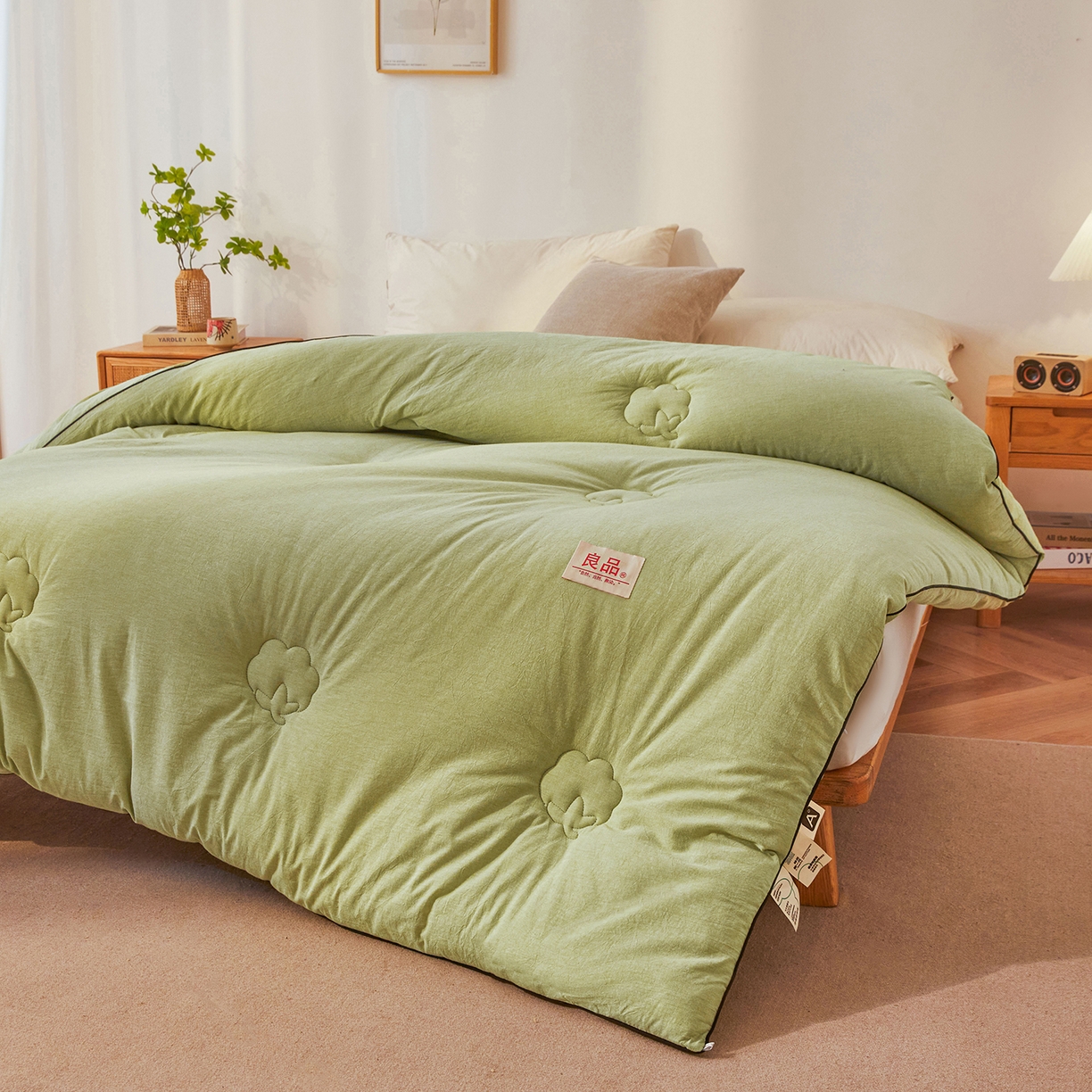 91家纺网 家纺一手货源 找家纺 （总）熙宴家纺 2025新款水洗棉嵌绳款100%新疆棉花被