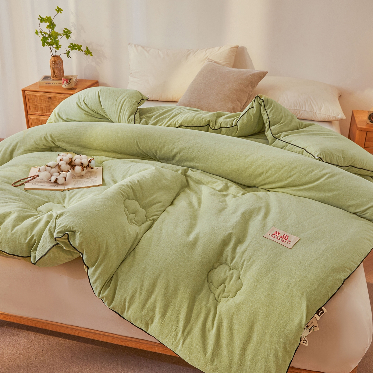 91家纺网 家纺一手货源 找家纺 （总）熙宴家纺 2025新款水洗棉嵌绳款100%新疆棉花被