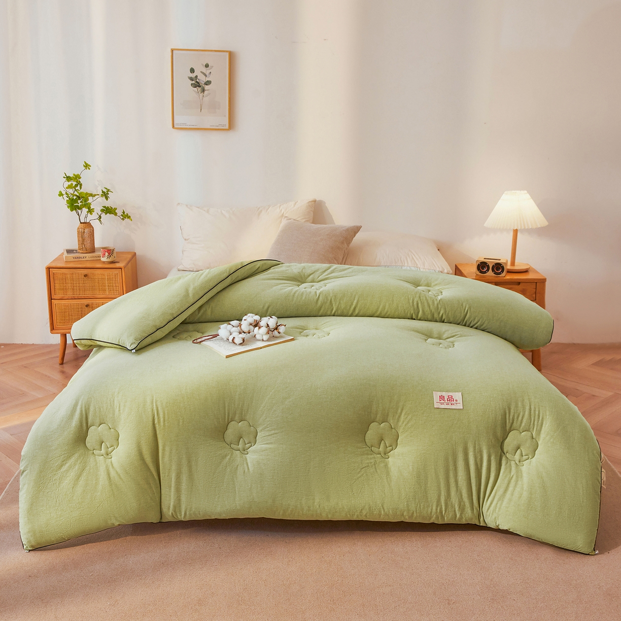 91家纺网 家纺一手货源 找家纺 （总）熙宴家纺 2025新款水洗棉嵌绳款100%新疆棉花被