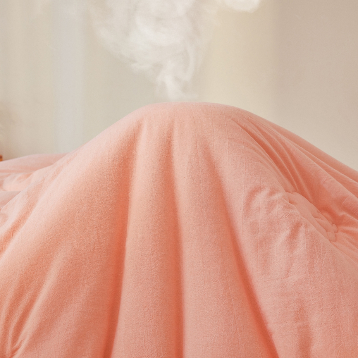 91家纺网 家纺一手货源 找家纺 熙宴家纺 2025新款水洗棉嵌绳款100%新疆棉花被 粉玉