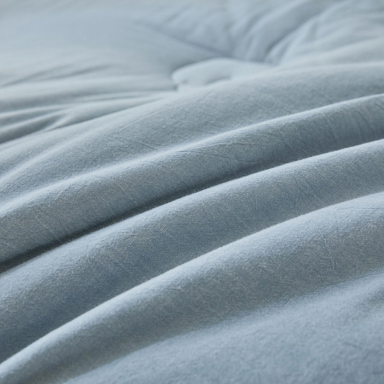 91家纺网 家纺一手货源 找家纺 熙宴家纺 2025新款水洗棉嵌绳款100%新疆棉花被 雾蓝