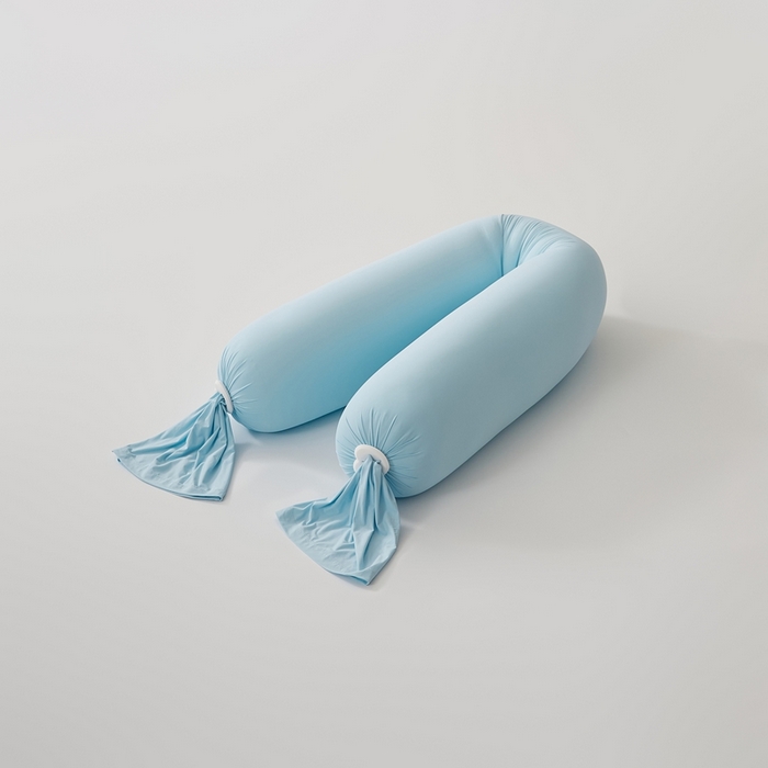 91家纺网 家纺一手货源 找家纺 境月枕芯坊 2025新款亲肤舒适简约纯色糖果枕头枕芯 碧蓝