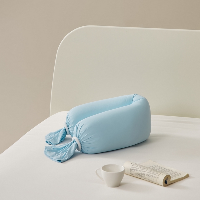 91家纺网 家纺一手货源 找家纺 境月枕芯坊 2025新款亲肤舒适简约纯色糖果枕头枕芯 碧蓝