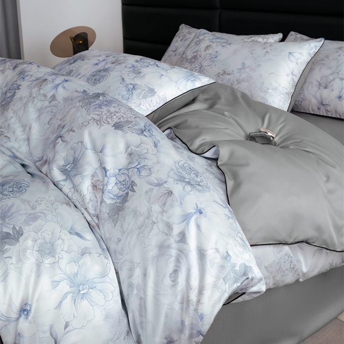 91家纺网 家纺一手货源 找家纺 麦空家居 2025春夏水洗真丝贡缎埋绳四件套-繁花系列 初夏