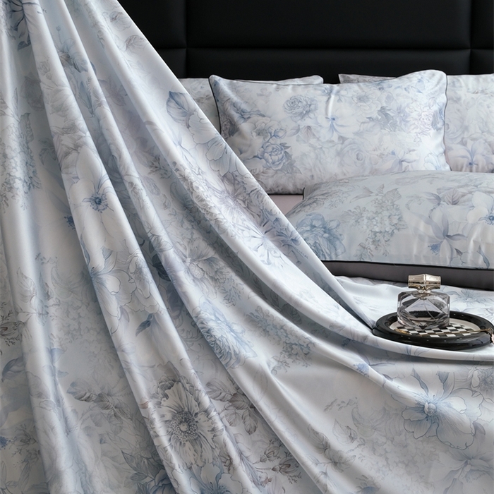 91家纺网 家纺一手货源 找家纺 麦空家居 2025春夏水洗真丝贡缎埋绳四件套-繁花系列 初夏