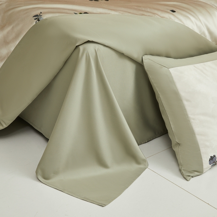 91家纺网 家纺一手货源 找家纺 麦空家居 2025新款水洗贡缎印花四件套系列-半夏(高端礼盒) 花语