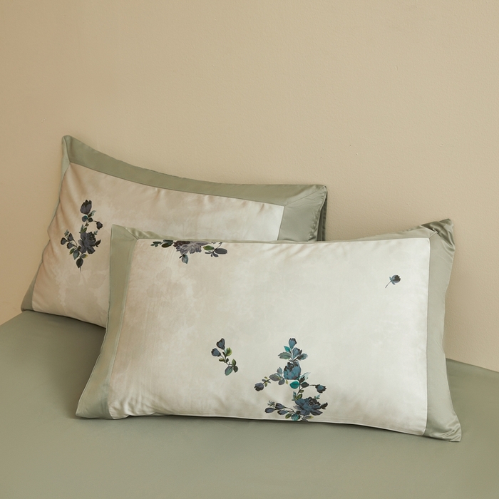 91家纺网 家纺一手货源 找家纺 麦空家居 2025新款水洗贡缎印花四件套系列-半夏(高端礼盒) 花语