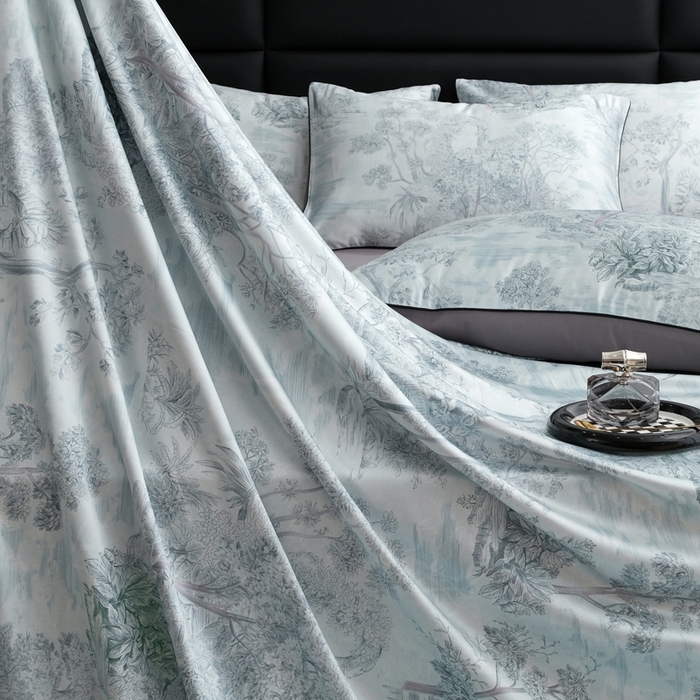 91家纺网 家纺一手货源 找家纺 麦空家居 2025春夏水洗真丝贡缎埋绳四件套-繁花系列 槐