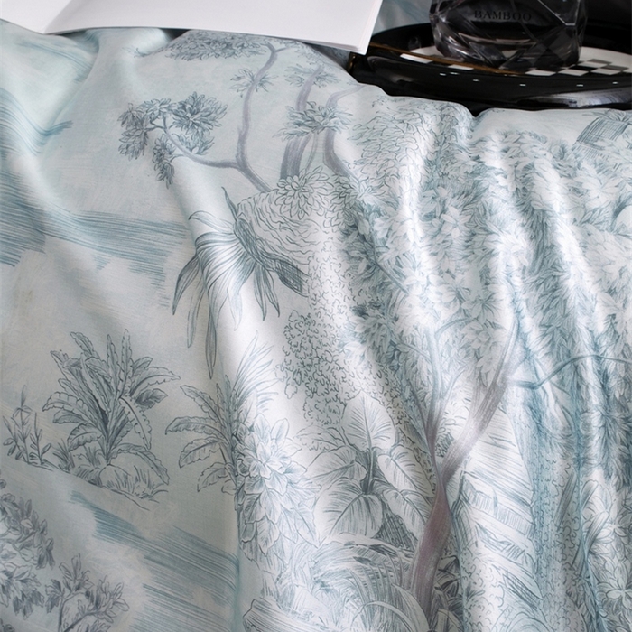 91家纺网 家纺一手货源 找家纺 麦空家居 2025春夏水洗真丝贡缎埋绳四件套-繁花系列 槐