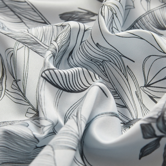 91家纺网 家纺一手货源 找家纺 麦空家居 2025新款水洗贡缎印花四件套系列-半夏(高端礼盒) 芭蕉