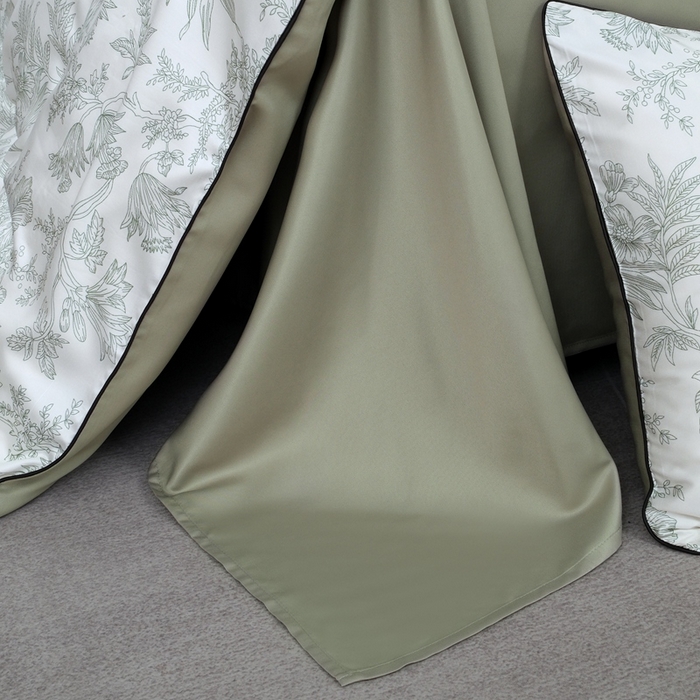 91家纺网 家纺一手货源 找家纺 麦空家居 2025春夏水洗真丝贡缎埋绳四件套-繁花系列 铃兰