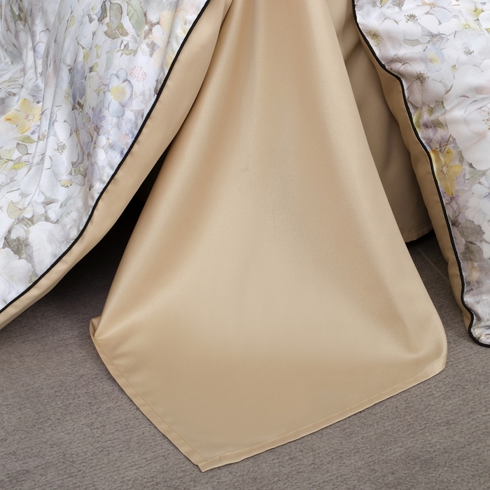 91家纺网 家纺一手货源 找家纺 麦空家居 2025春夏水洗真丝贡缎埋绳四件套-繁花系列 莫奈