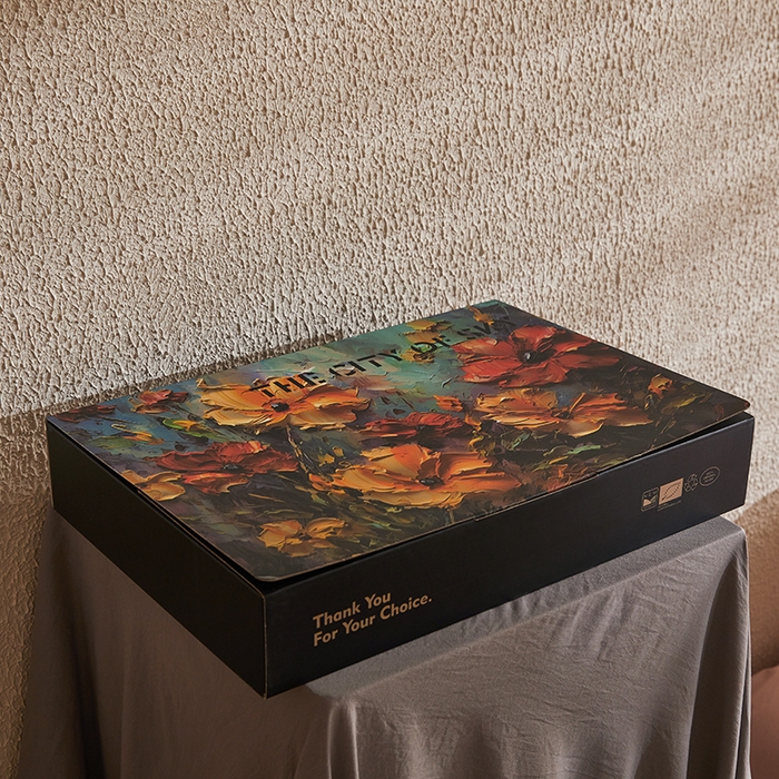 麦空家居 2025春夏水洗真丝贡缎埋绳四件套-繁花系列 新款印花礼盒