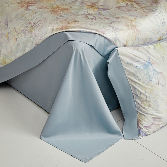 91家纺网 家纺一手货源 找家纺 麦空家居 2025新款水洗贡缎印花四件套系列-半夏(高端礼盒) 花间棠