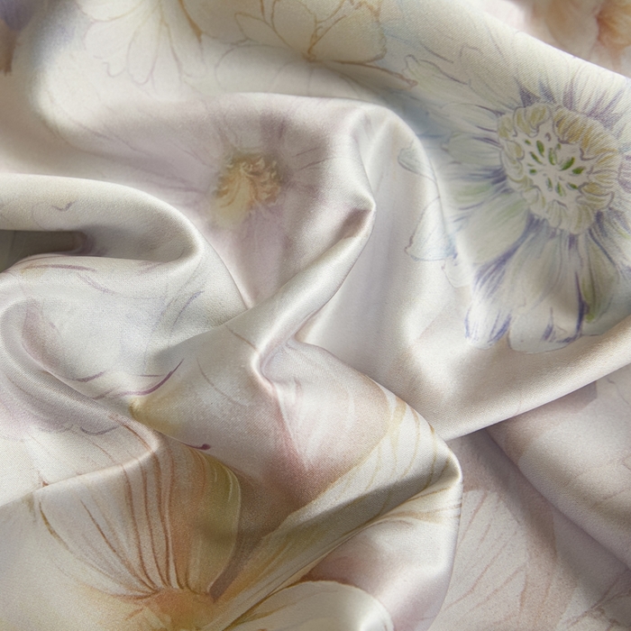 91家纺网 家纺一手货源 找家纺 麦空家居 2025新款水洗贡缎印花四件套系列-半夏(高端礼盒) 花间棠