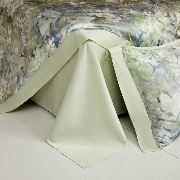 91家纺网 家纺一手货源 找家纺 麦空家居 2025新款水洗贡缎印花四件套系列-半夏(高端礼盒) 林间里