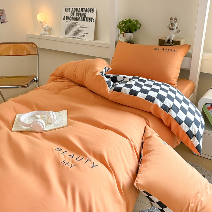 91家纺网 家纺一手货源 找家纺 （总）麦空家居 2025新款 学生季 抗菌水洗棉刺绣学生三件套 - 布丁系列