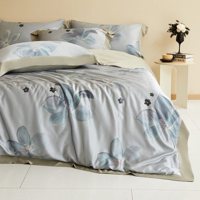 麦空家居 2025新款水洗贡缎印花四件套系列-半夏(高端礼盒) 仲夏漪