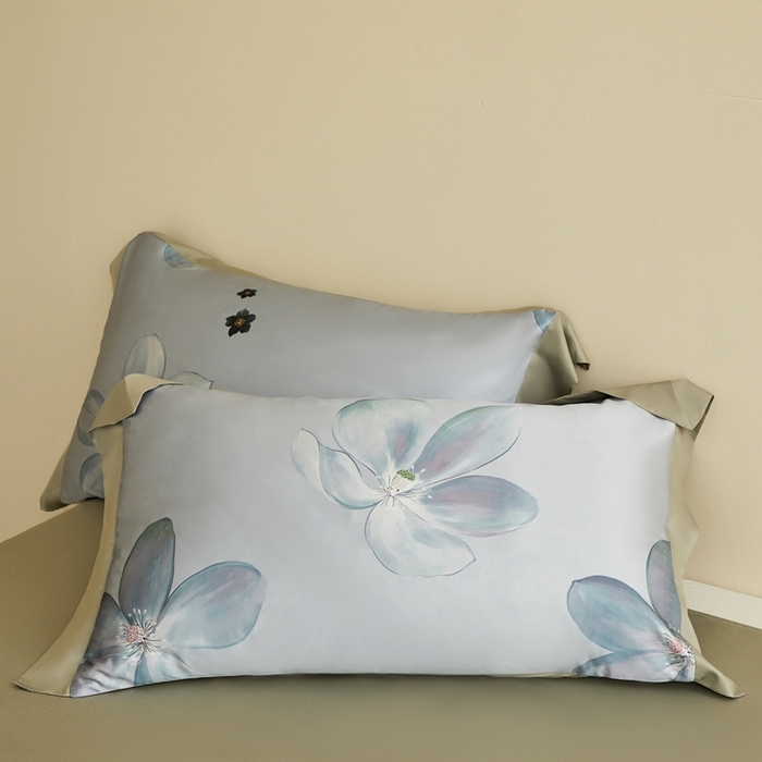 91家纺网 家纺一手货源 找家纺 麦空家居 2025新款水洗贡缎印花四件套系列-半夏(高端礼盒) 仲夏漪