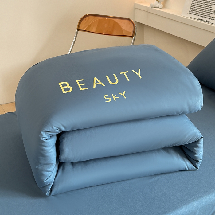 91家纺网 家纺一手货源 找家纺 麦空家居 2025新款 学生季 抗菌水洗棉刺绣学生三件套 - 布丁系列 宾利蓝