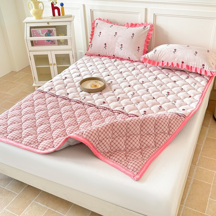 91家纺网 家纺一手货源 找家纺 手艺人家纺 2025新款宝宝绒床褥床护垫垫子D1-D66 D1