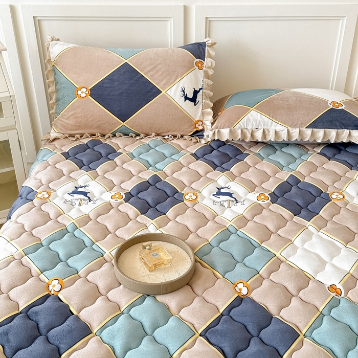 91家纺网 家纺一手货源 找家纺 手艺人家纺 2025新款宝宝绒床褥床护垫垫子D1-D66 D11