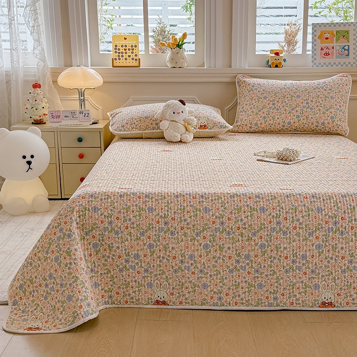 91家纺网 家纺一手货源 找家纺 （总）大元 2025新款A类数码印花朴棉夹棉床盖老粗布床盖双面可用