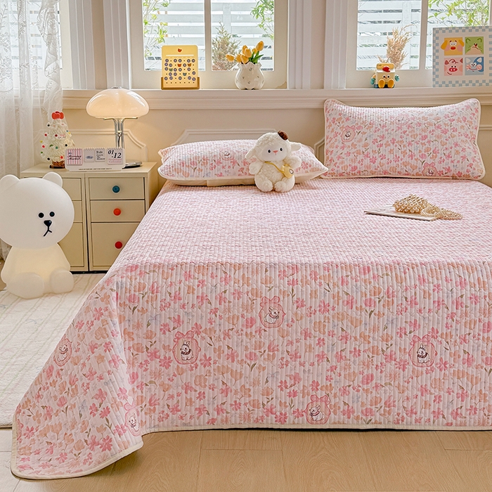 91家纺网 家纺一手货源 找家纺 （总）大元 2025新款A类数码印花朴棉夹棉床盖老粗布床盖双面可用