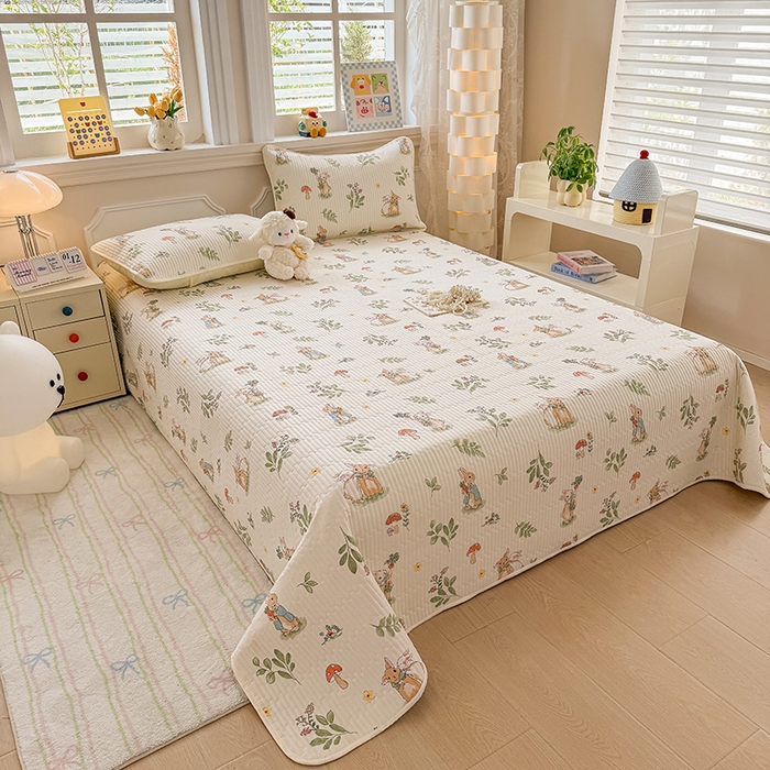 91家纺网 家纺一手货源 找家纺 （总）大元 2025新款A类数码印花朴棉夹棉床盖老粗布床盖双面可用