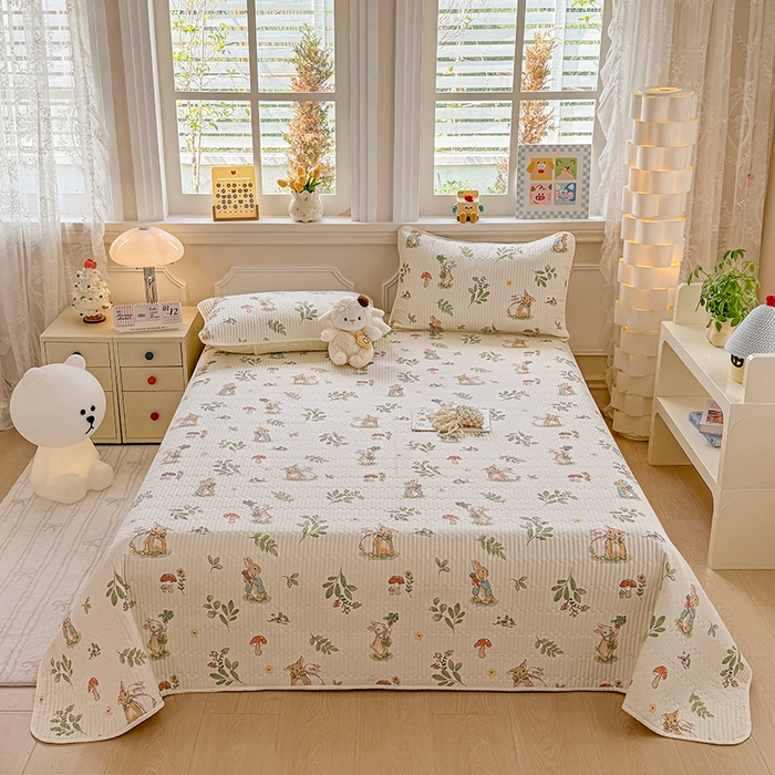 91家纺网 家纺一手货源 找家纺 （总）大元 2025新款A类数码印花朴棉夹棉床盖老粗布床盖双面可用