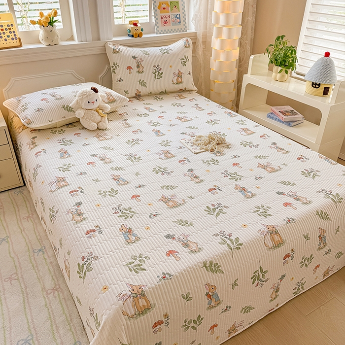 91家纺网 家纺一手货源 找家纺 （总）大元 2025新款A类数码印花朴棉夹棉床盖老粗布床盖双面可用