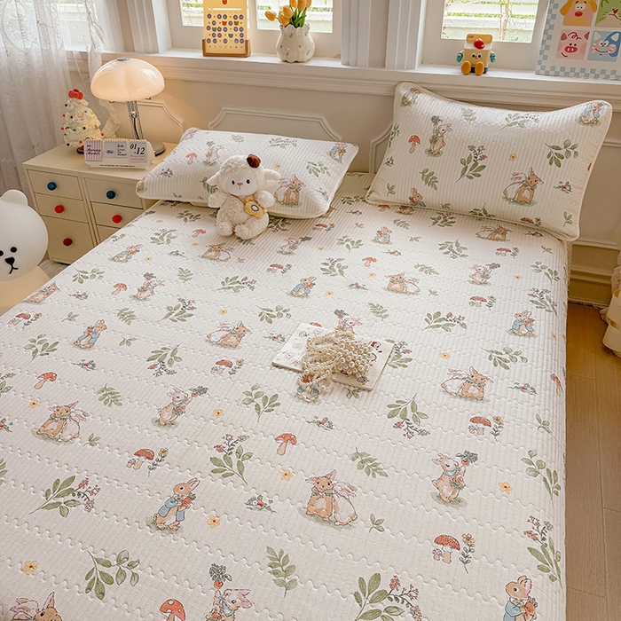 91家纺网 家纺一手货源 找家纺 （总）大元 2025新款A类数码印花朴棉夹棉床盖老粗布床盖双面可用