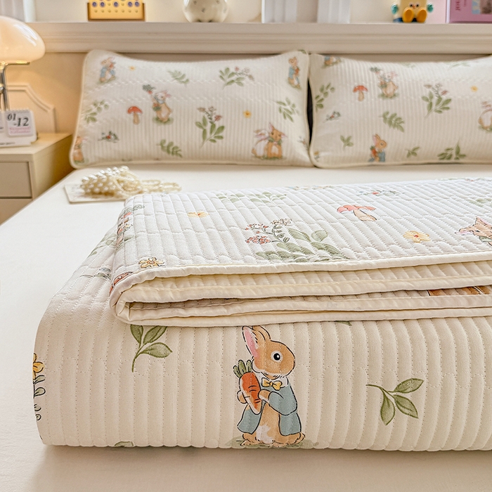 91家纺网 家纺一手货源 找家纺 （总）大元 2025新款A类数码印花朴棉夹棉床盖老粗布床盖双面可用