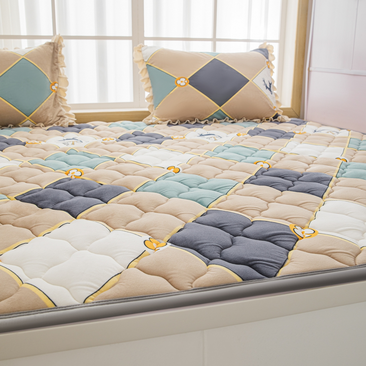 91家纺网 家纺一手货源 找家纺 手艺人家纺 2025新款炕垫榻榻米垫D50--D66 D55