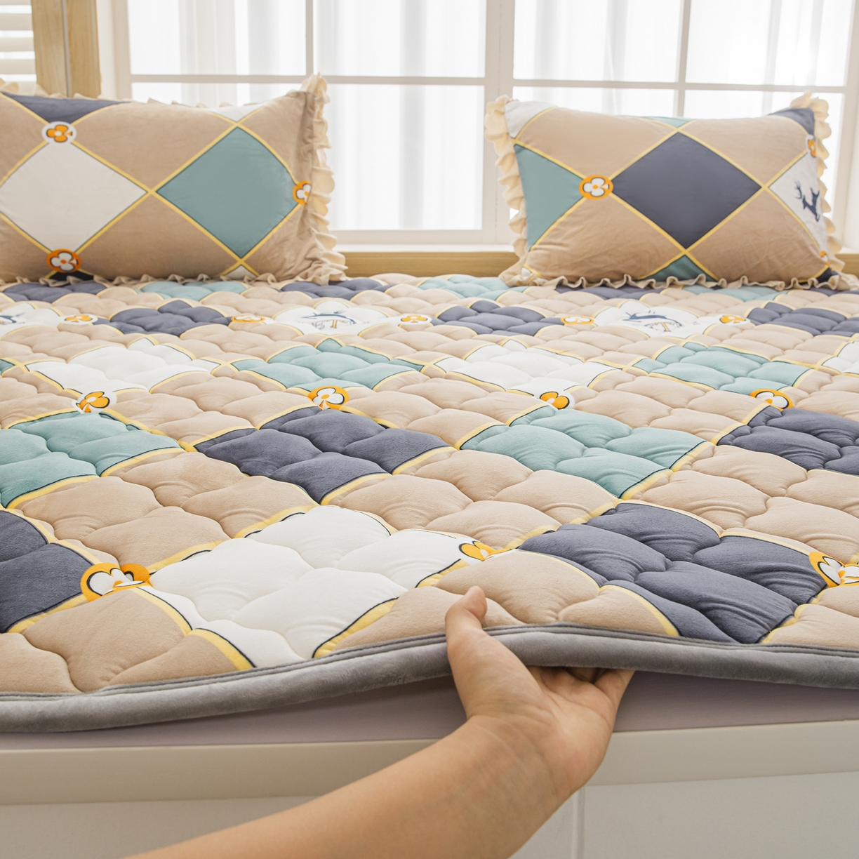 91家纺网 家纺一手货源 找家纺 手艺人家纺 2025新款炕垫榻榻米垫D50--D66 D55