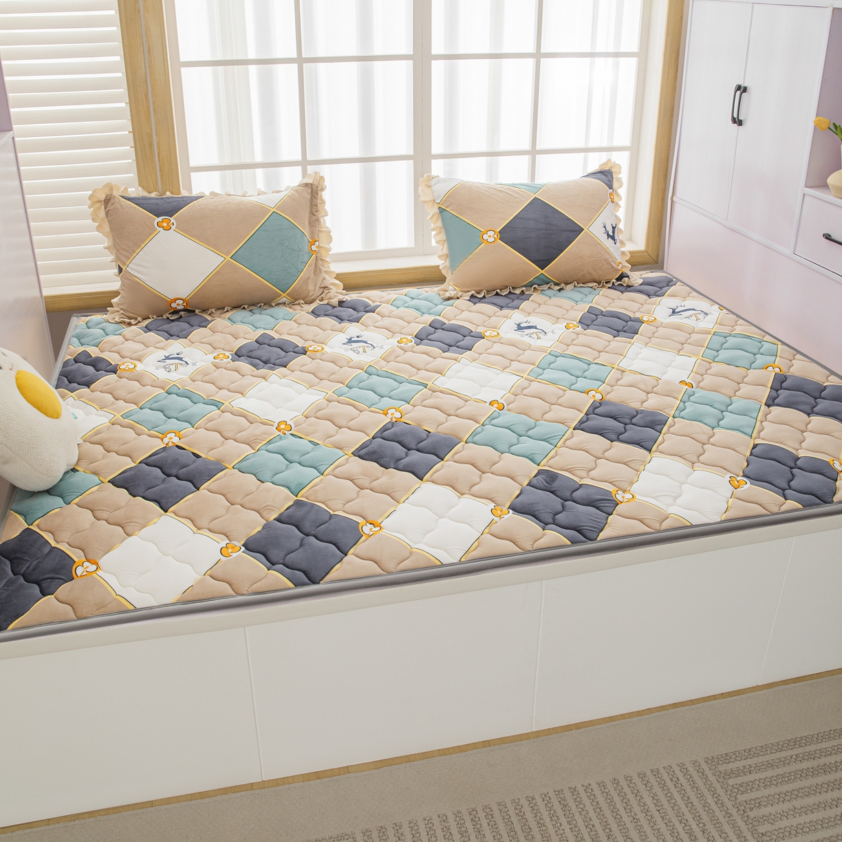 91家纺网 家纺一手货源 找家纺 手艺人家纺 2025新款炕垫榻榻米垫D50--D66 D55