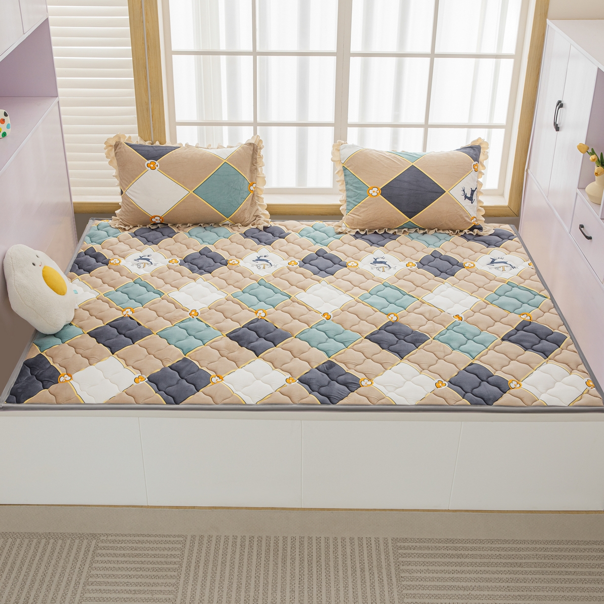 91家纺网 家纺一手货源 找家纺 手艺人家纺 2025新款炕垫榻榻米垫D50--D66 D55