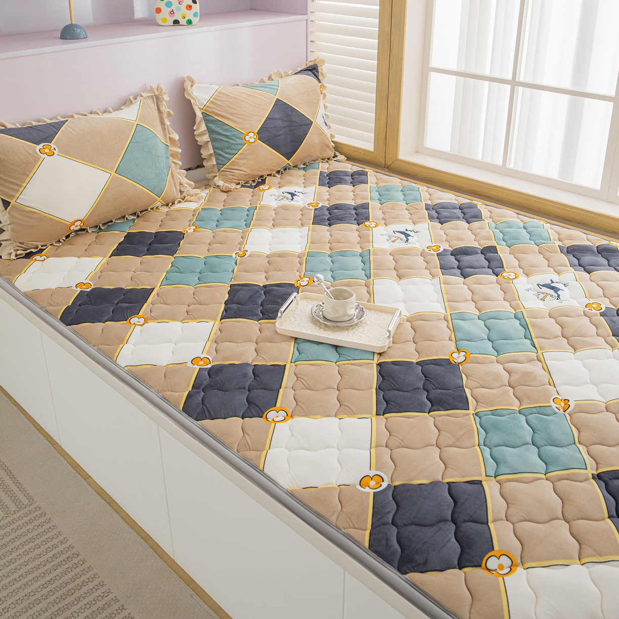 91家纺网 家纺一手货源 找家纺 手艺人家纺 2025新款炕垫榻榻米垫D50--D66 D55