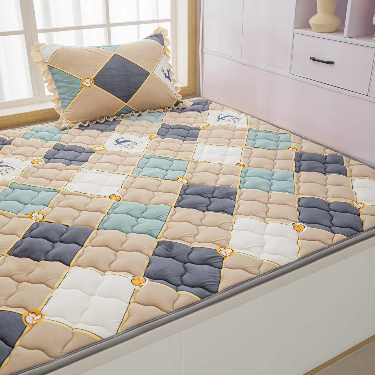 91家纺网 家纺一手货源 找家纺 手艺人家纺 2025新款炕垫榻榻米垫D50--D66 D55