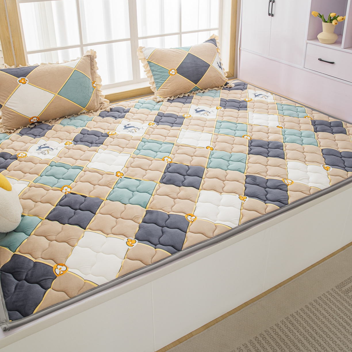 91家纺网 家纺一手货源 找家纺 手艺人家纺 2025新款炕垫榻榻米垫D50--D66 D55