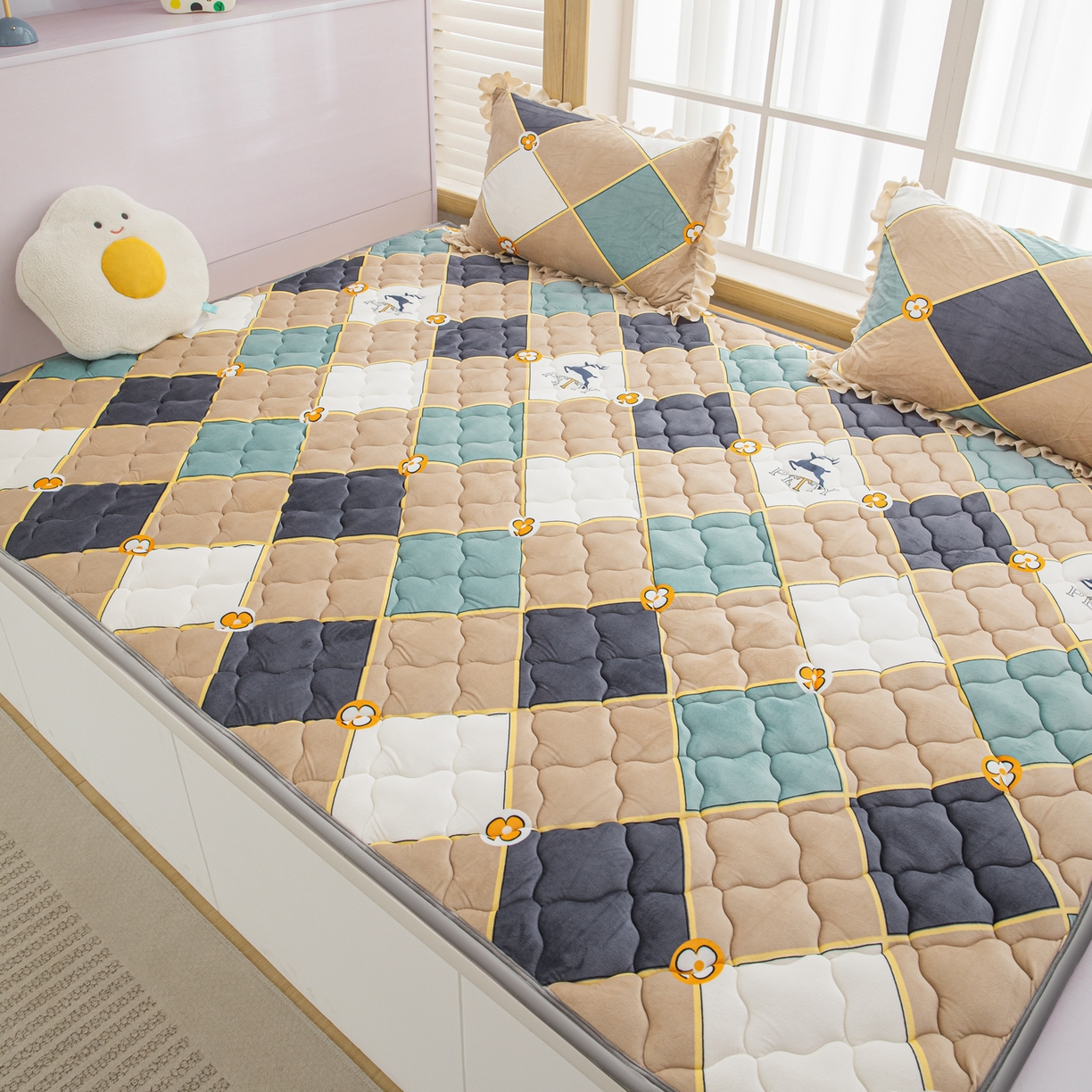 91家纺网 家纺一手货源 找家纺 手艺人家纺 2025新款炕垫榻榻米垫D50--D66 D55