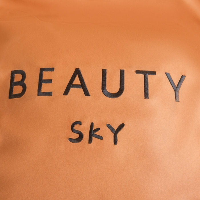 91家纺网 家纺一手货源 找家纺 麦空家居 2025新款水洗棉刺绣四件套-布丁（棋盘格） 爱马橙