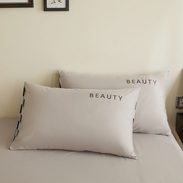 91家纺网 家纺一手货源 找家纺 麦空家居 2025新款水洗棉刺绣四件套-布丁（棋盘格） 高山灰