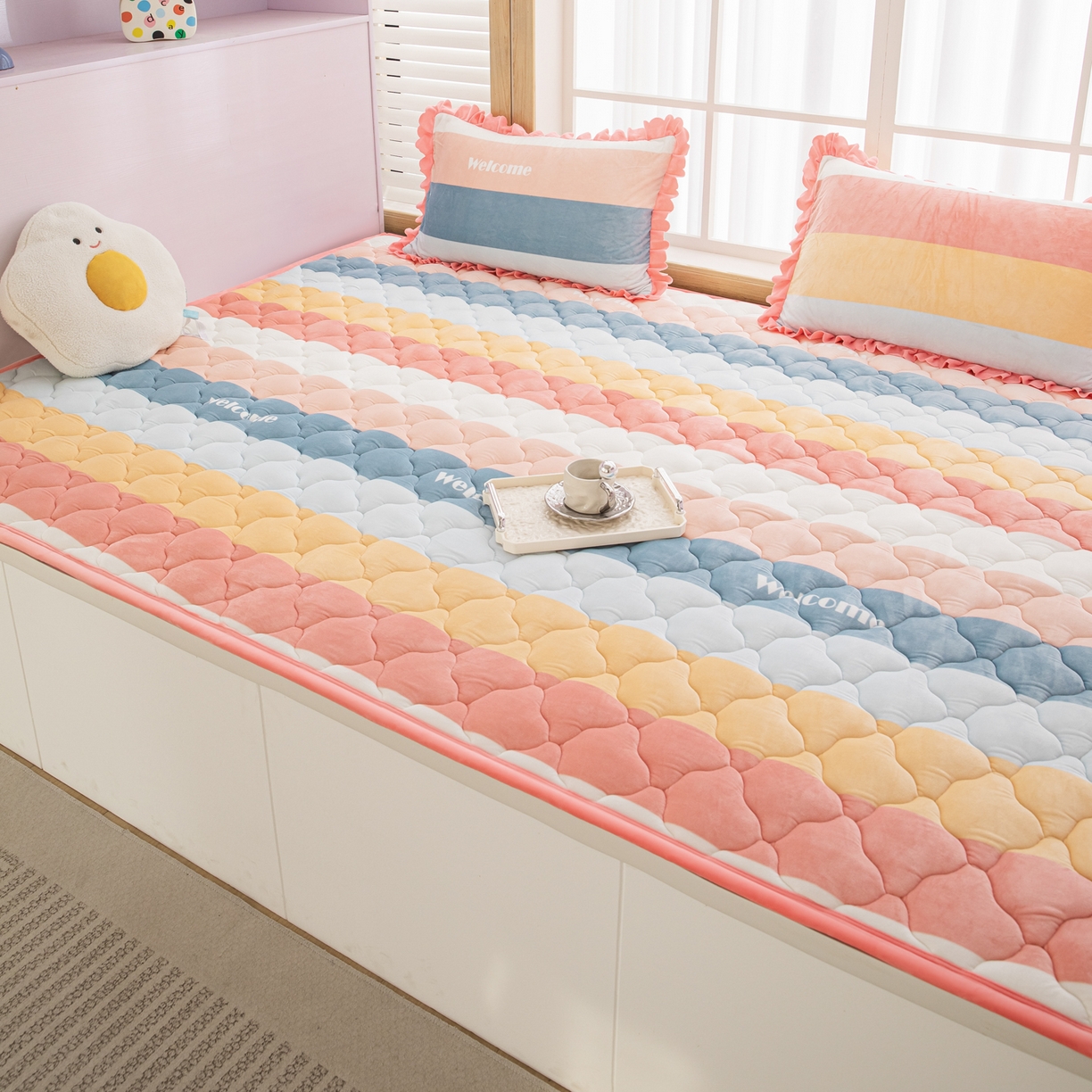 91家纺网 家纺一手货源 找家纺 手艺人家纺 2025新款炕垫榻榻米垫D50--D66 D60